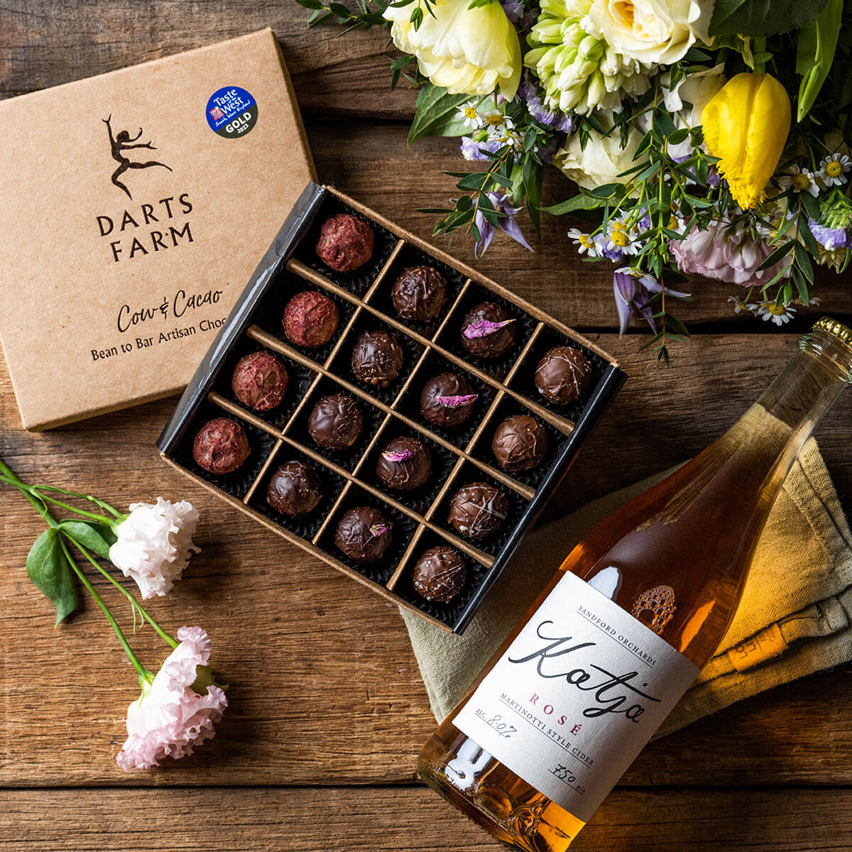 Cow & Cacao Mother's Day Truffles & Katja Rosé